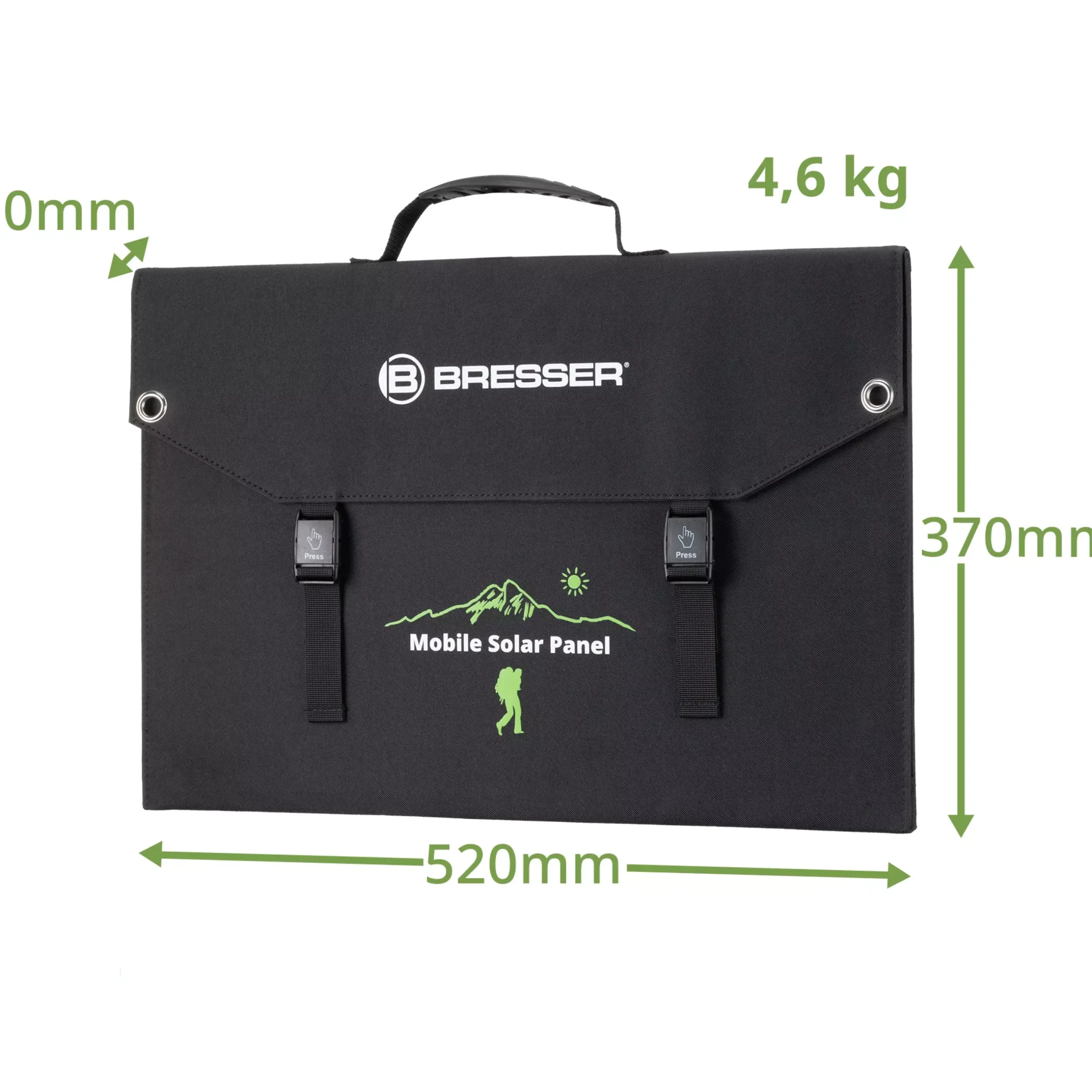 Bresser Mobile Stromversorgung|Stromversorgung>Mobiles Solar-Ladegerät 120 Watt mit USB- u. DC-Anschluss