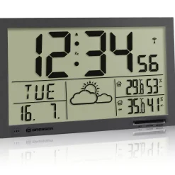 Bresser Wetterstationen Mit Thermo-/Hygro-Außensensor>MyTime Jumbo LCD Wetter-Wanduhr