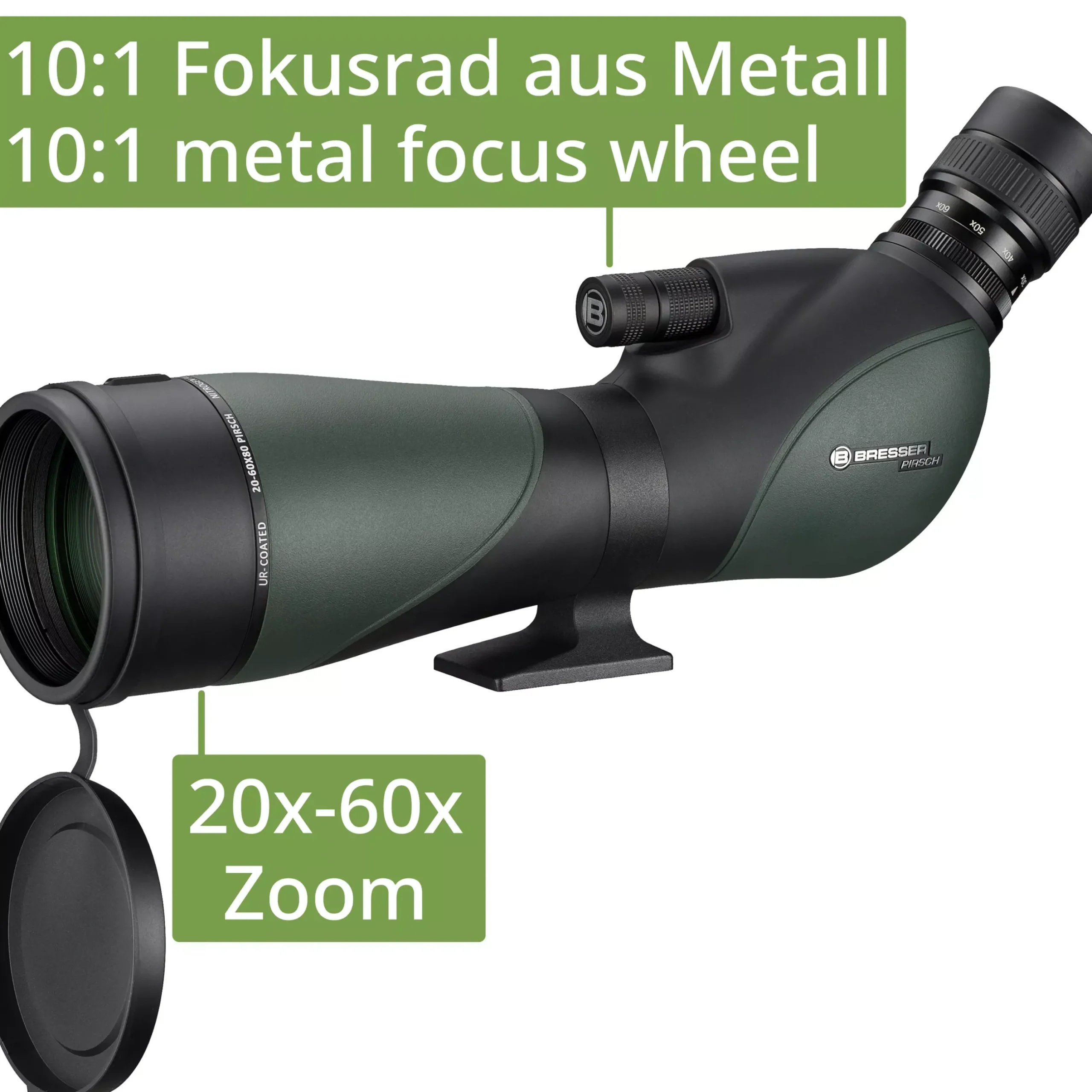 Bresser Skisport|Sportschießen>Pirsch 20-60x80 Spektiv Gen. II mit DeLuxe 10:1 Fokus