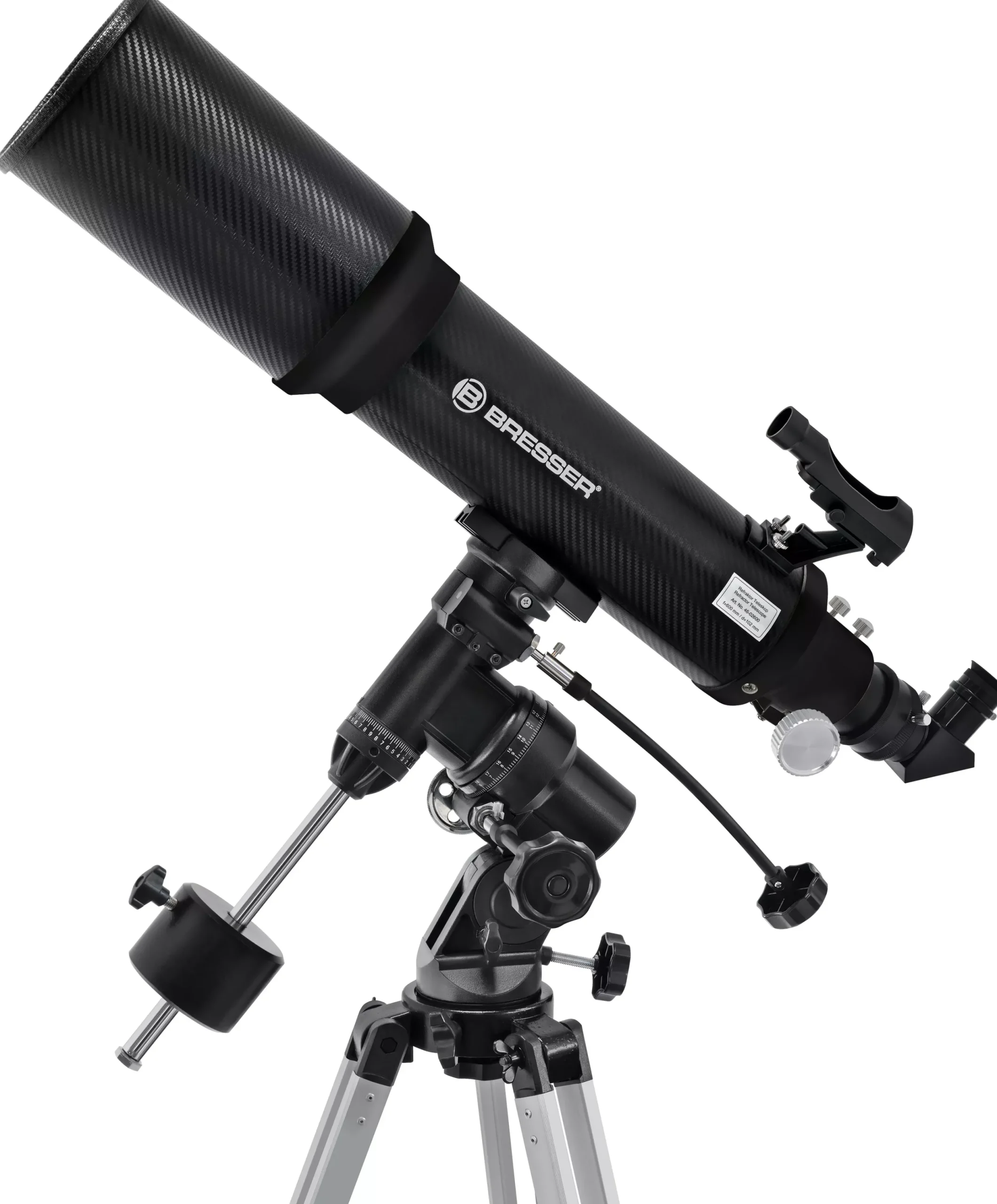 Bresser Teleskope Mit Sonnenfilter|Teleskope Für Deep-Sky>Polaris-II 102/600 EQ3 Linsenteleskop mit Smartphone-Adapter & Sonnenfilter