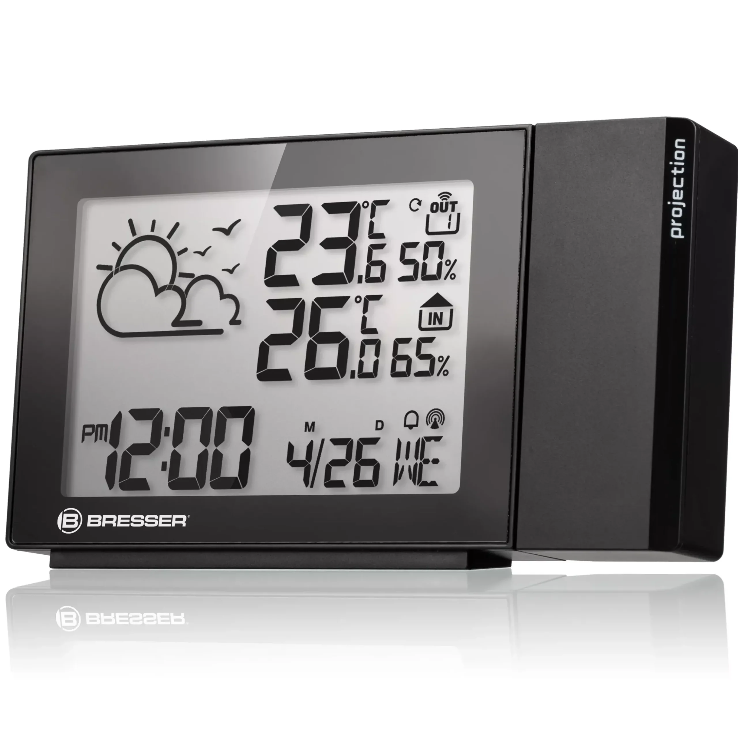 Bresser Wetterstationen Mit Thermo-/Hygro-Außensensor>Projektions-Funkwetterstation MeteoTemp P