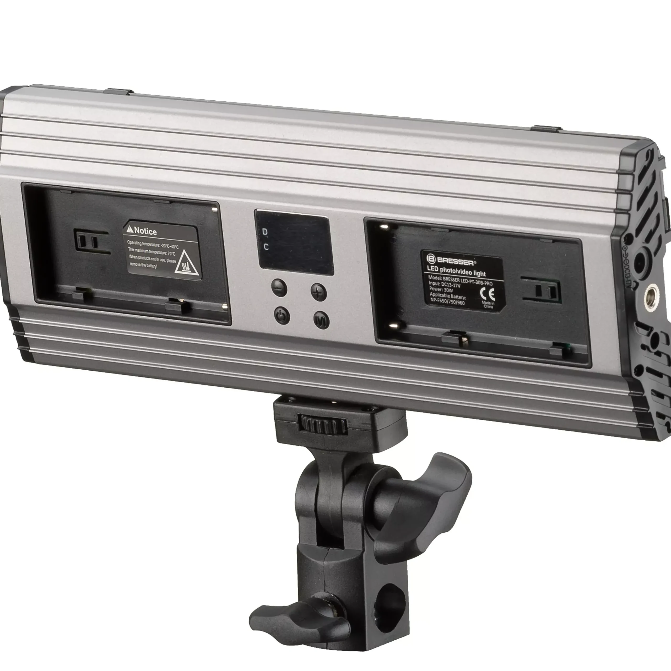 Bresser Lichtstäbe Und Mini-Leds|Led Flächenleuchten>PT 30B-II LED Bi-Color Videoleuchten-Set mit Lichtklappen, Akkus, Netzteil, Fernbedienung und Tasche