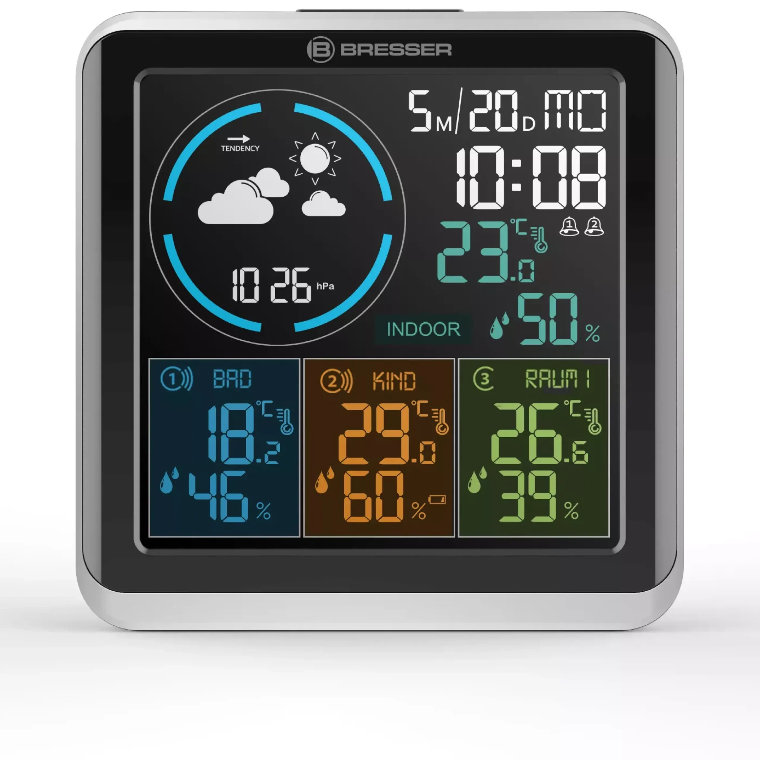 Bresser Wetterstationen Mit Thermo-/Hygro-Außensensor>Quadro Individio Wetterstation