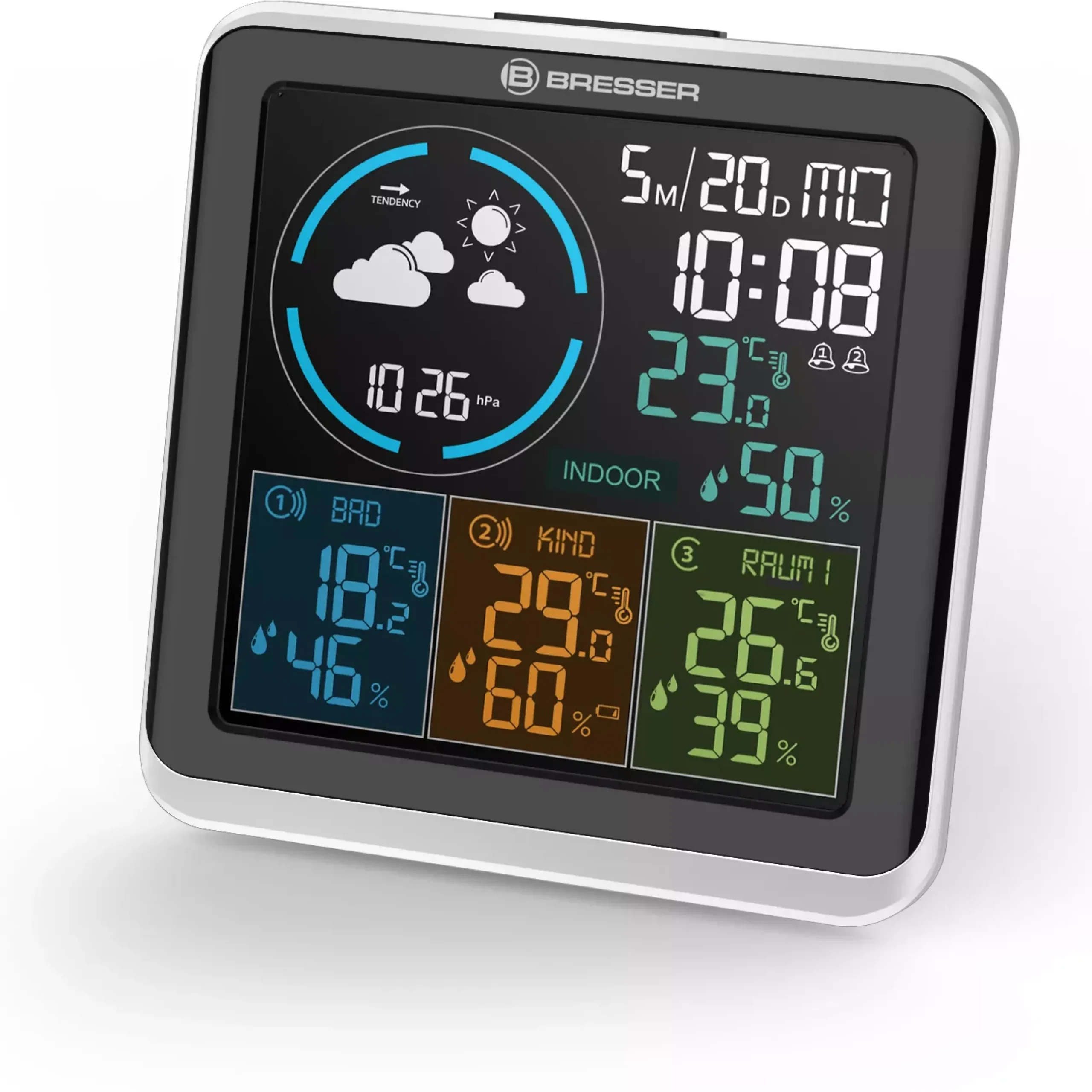 Bresser Wetterstationen Mit Thermo-/Hygro-Außensensor>Quadro Individio Wetterstation