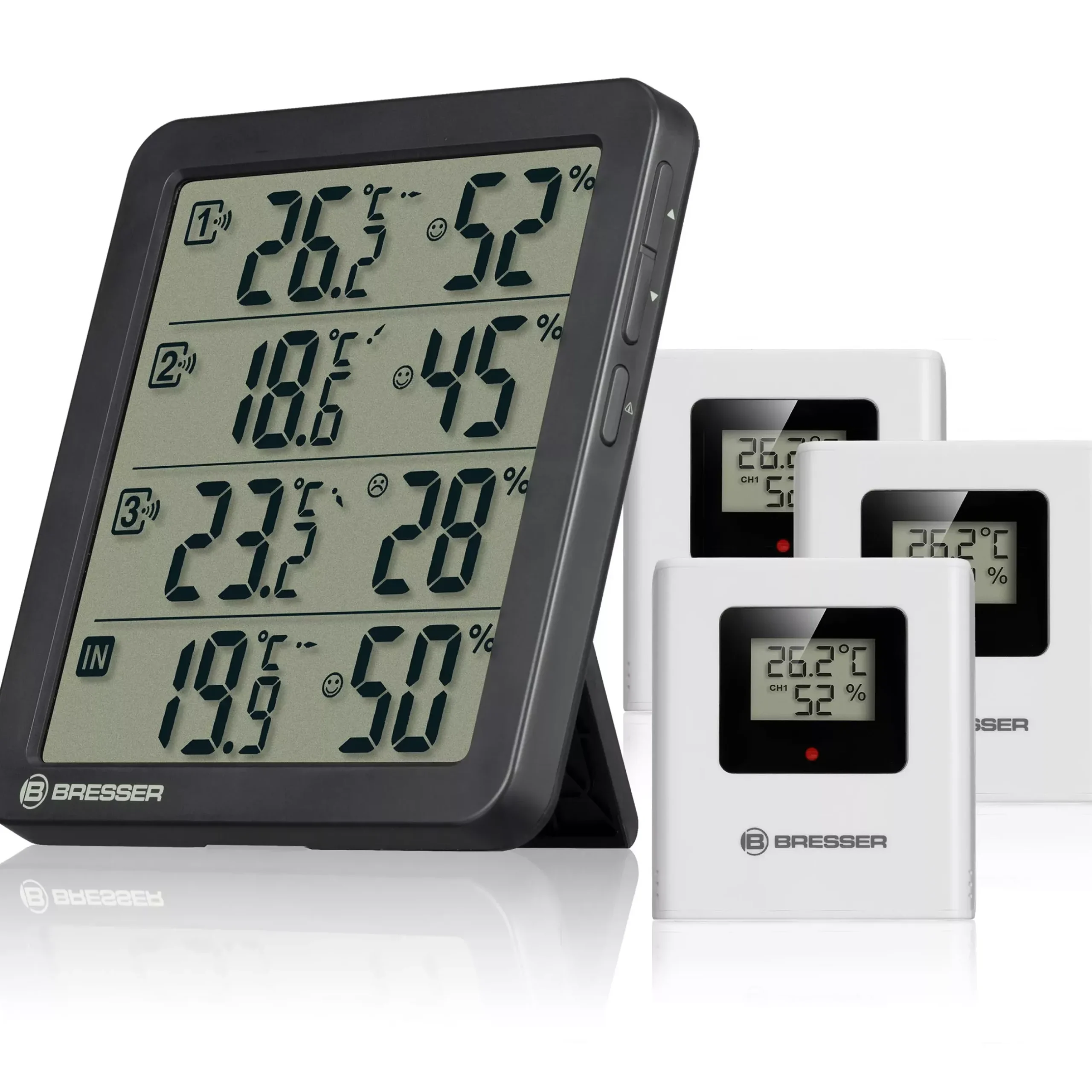 Bresser Wetterstationen Mit Thermo-/Hygro-Außensensor|Raumklimamessgeräte>Quadro NV Thermo-Hygrometer schwarz