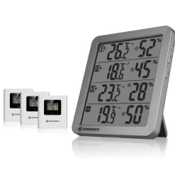 Bresser Wetterstationen Mit Thermo-/Hygro-Außensensor|Raumklimamessgeräte>Quadro NV Thermo-Hygrometer grau