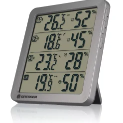 Bresser Wetterstationen Mit Thermo-/Hygro-Außensensor|Raumklimamessgeräte>Quadro NV Thermo-Hygrometer grau