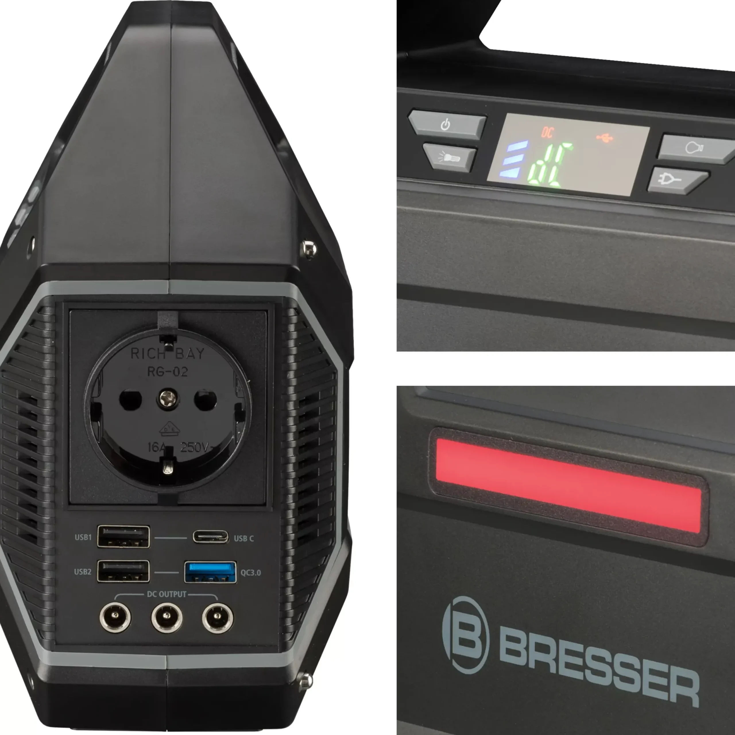 Bresser Mobile Stromversorgung|Stromversorgung>Set Mobile Power-Station 100 W + Solar-Panel 40 W