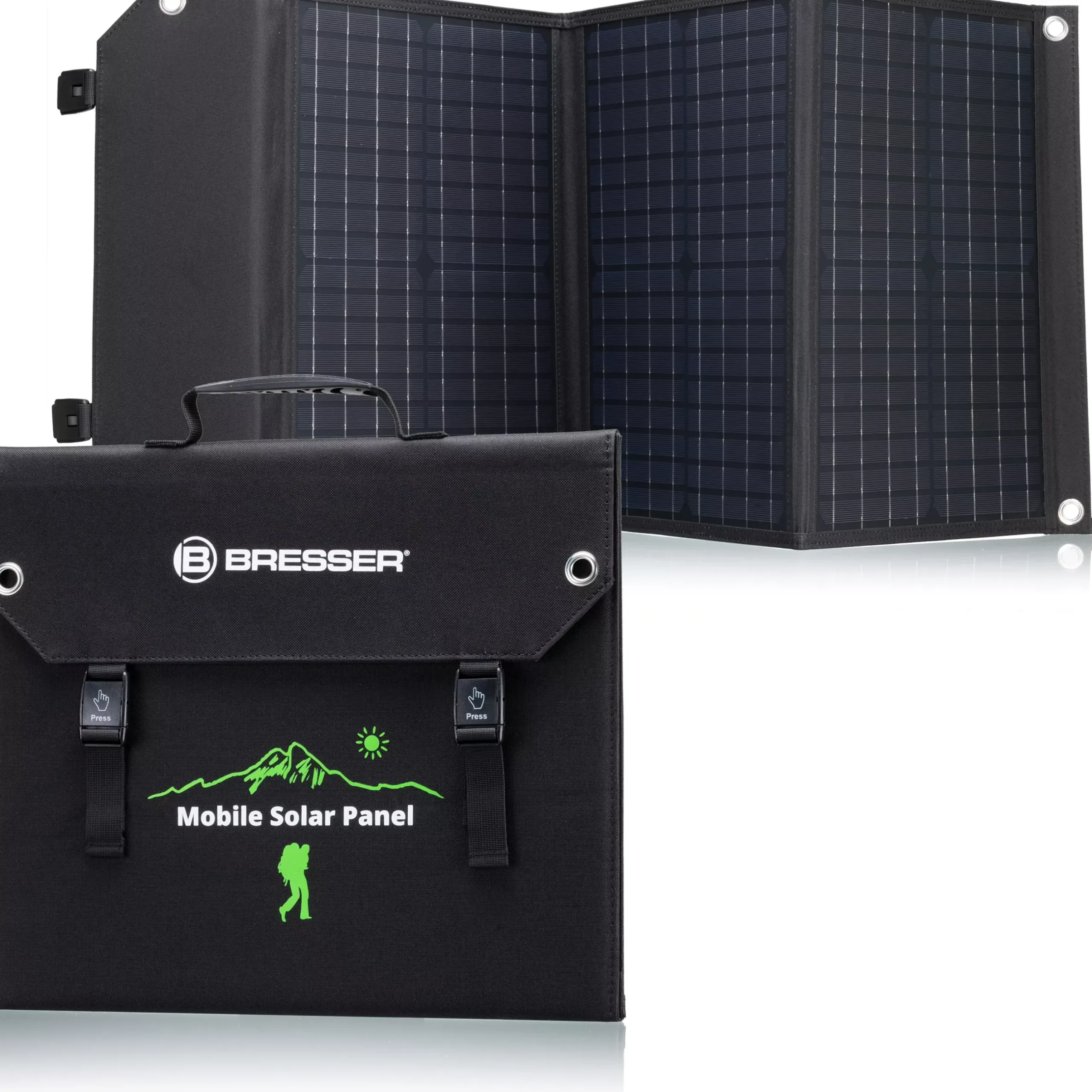 Bresser Mobile Stromversorgung|Stromversorgung>Set Mobile Power-Station 100 W + Solar-Panel 40 W