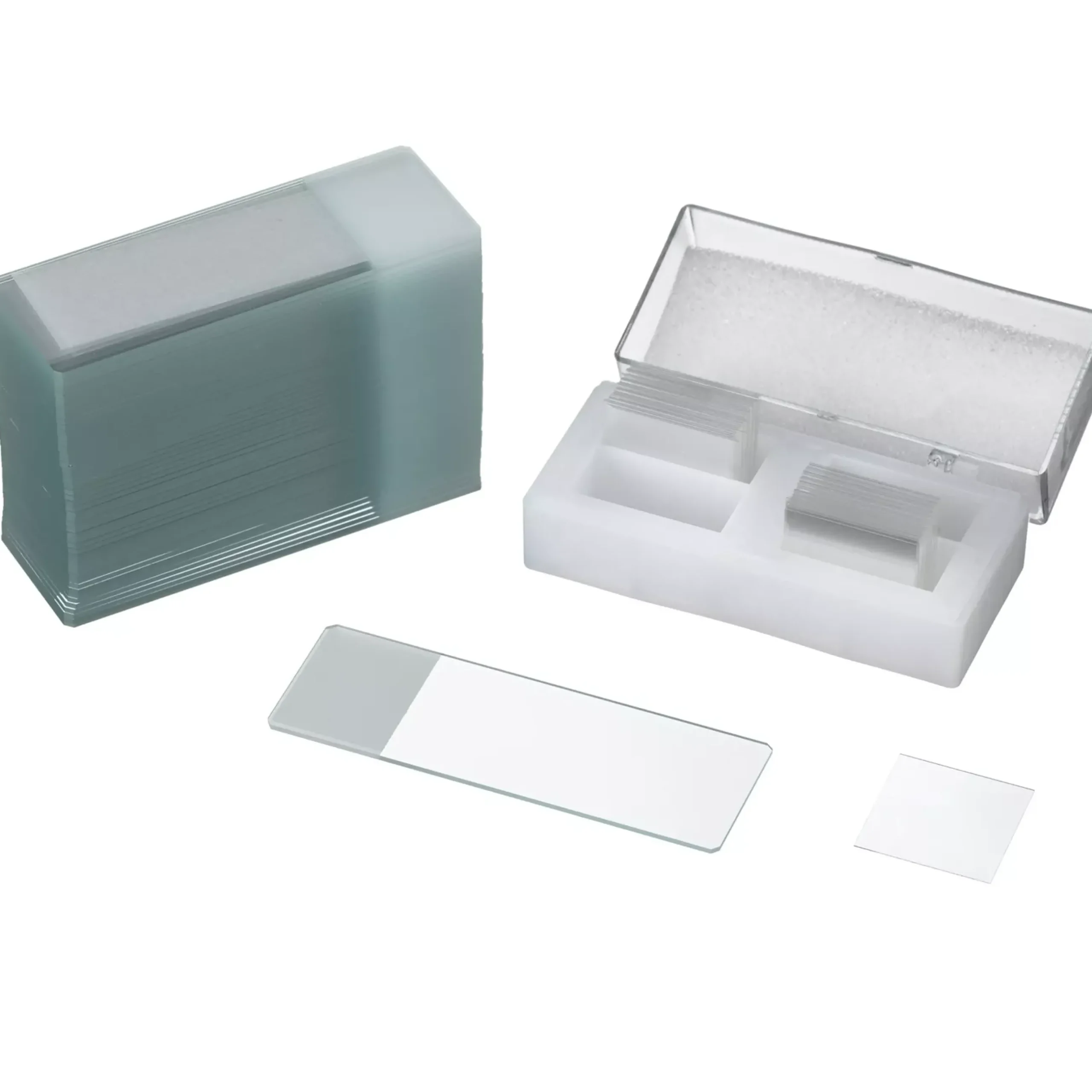 Bresser Objektträger & Deckgläser>Set Objektträger / Deckgläser 50/100 gebrauchsfertig, mit Boro 3.3 Deckgläsern