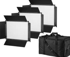 Bresser Tageslichtsets|Led Flächenleuchten>SH-1200 LED Flächenleuchten 3er Set