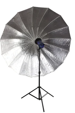 Bresser Schirme>SM-09 Jumbo Reflexschirm silber/schwarz 180 cm