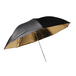 Bresser Schirme>SM-01 Reflexschirm schwarz/gold 101cm