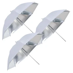 Bresser Schirme>SM-04 Reflexschirm weiß/silber 109 cm - 3er Set