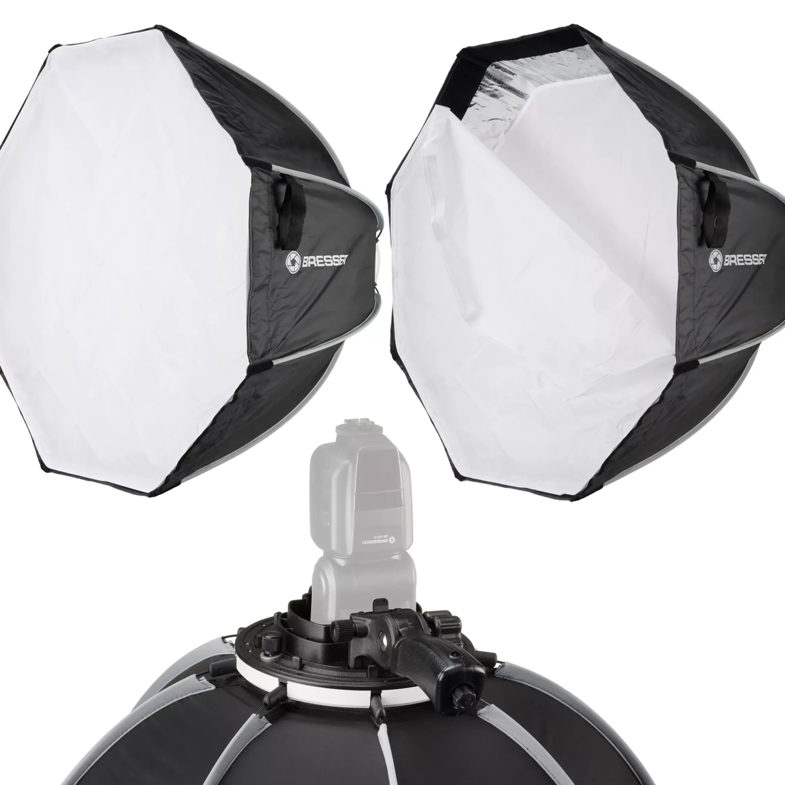 Bresser Softboxen>Super Quick Schnellspann-Octabox/Softbox 90cm für Kamerablitze