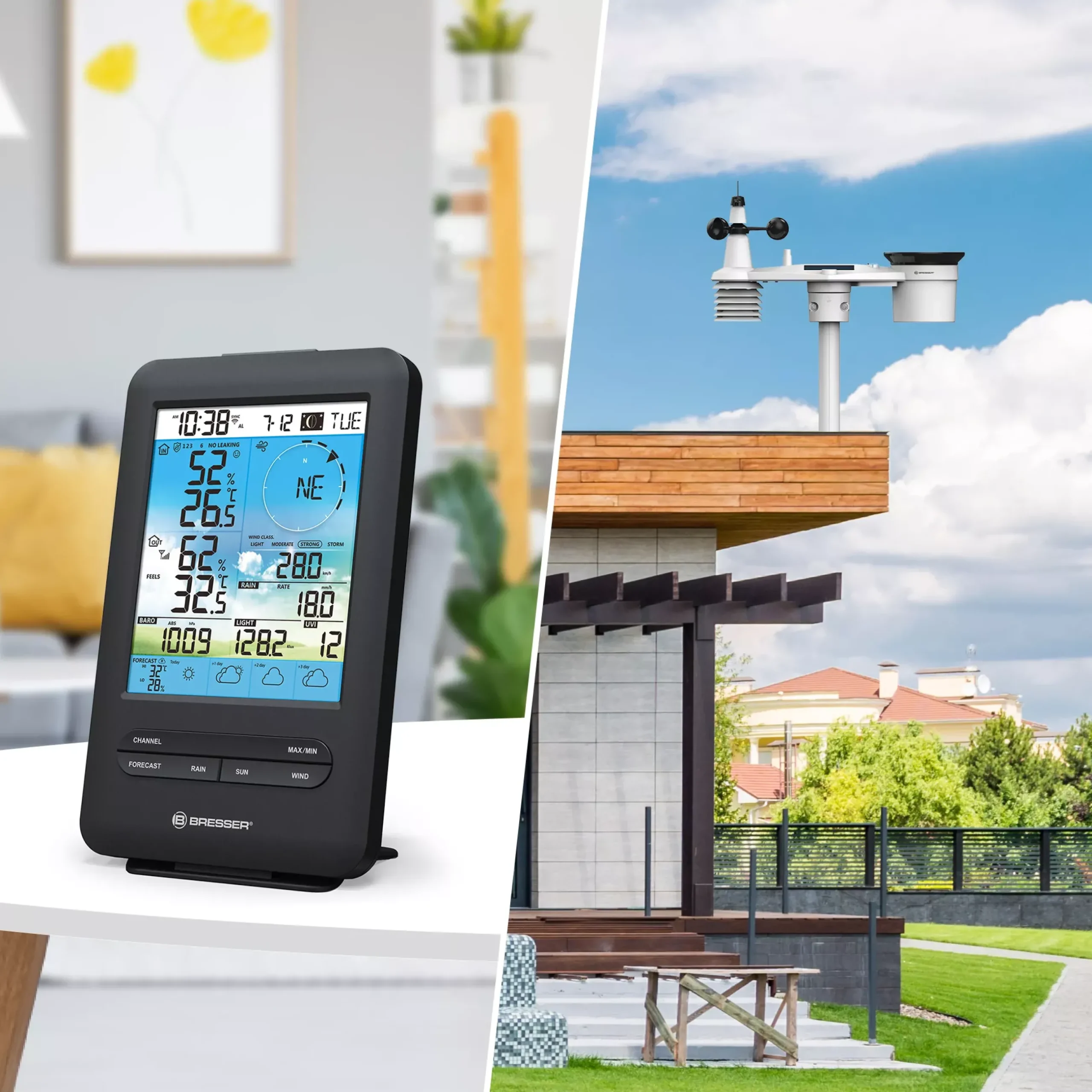 Bresser Wetterstationen Mit 7-In-1-Außensensor>4-Tage 4CAST WLAN-Wetterstation mit 7-in-1-Außensensor