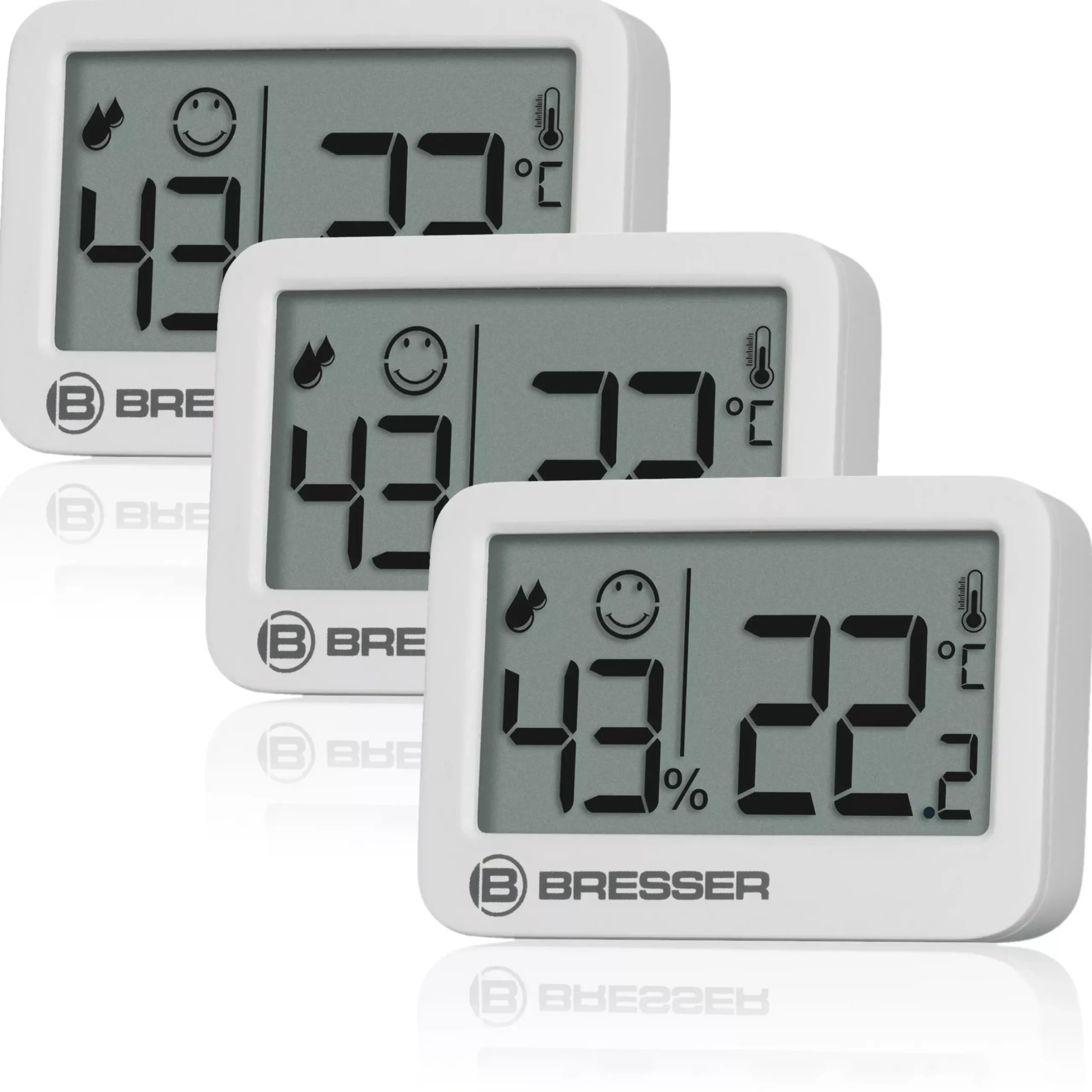 Bresser Raumklimamessgeräte|Innen-Thermometer>Tempy Thermo-Hygrometer 3er-Set
