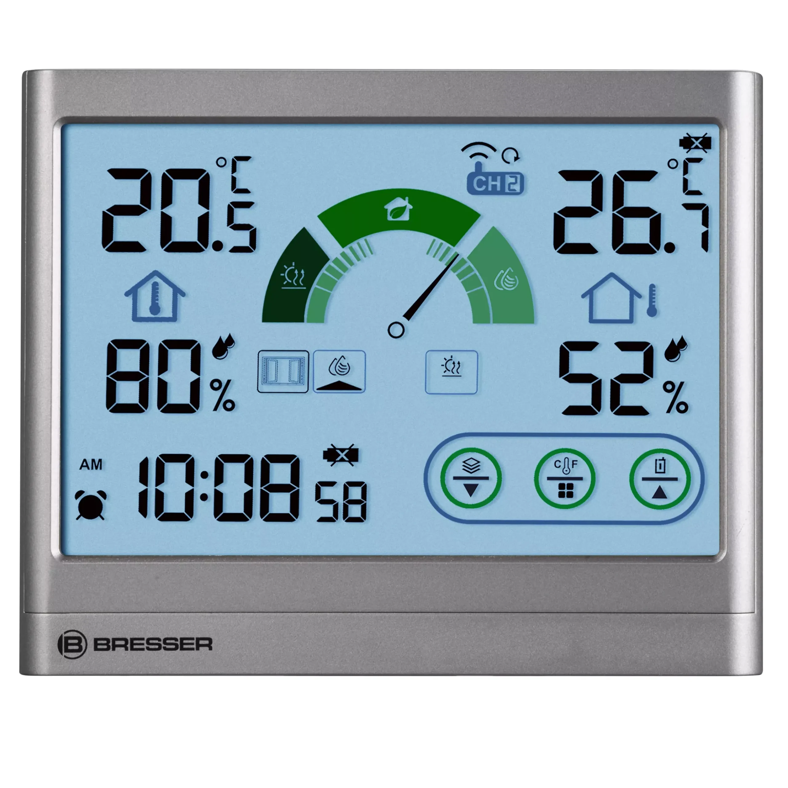 Bresser Wetterstationen Mit Thermo-/Hygro-Außensensor|Raumklimamessgeräte>Thermo-Hygrometer mit Lüftungsempfehlung VentAir H