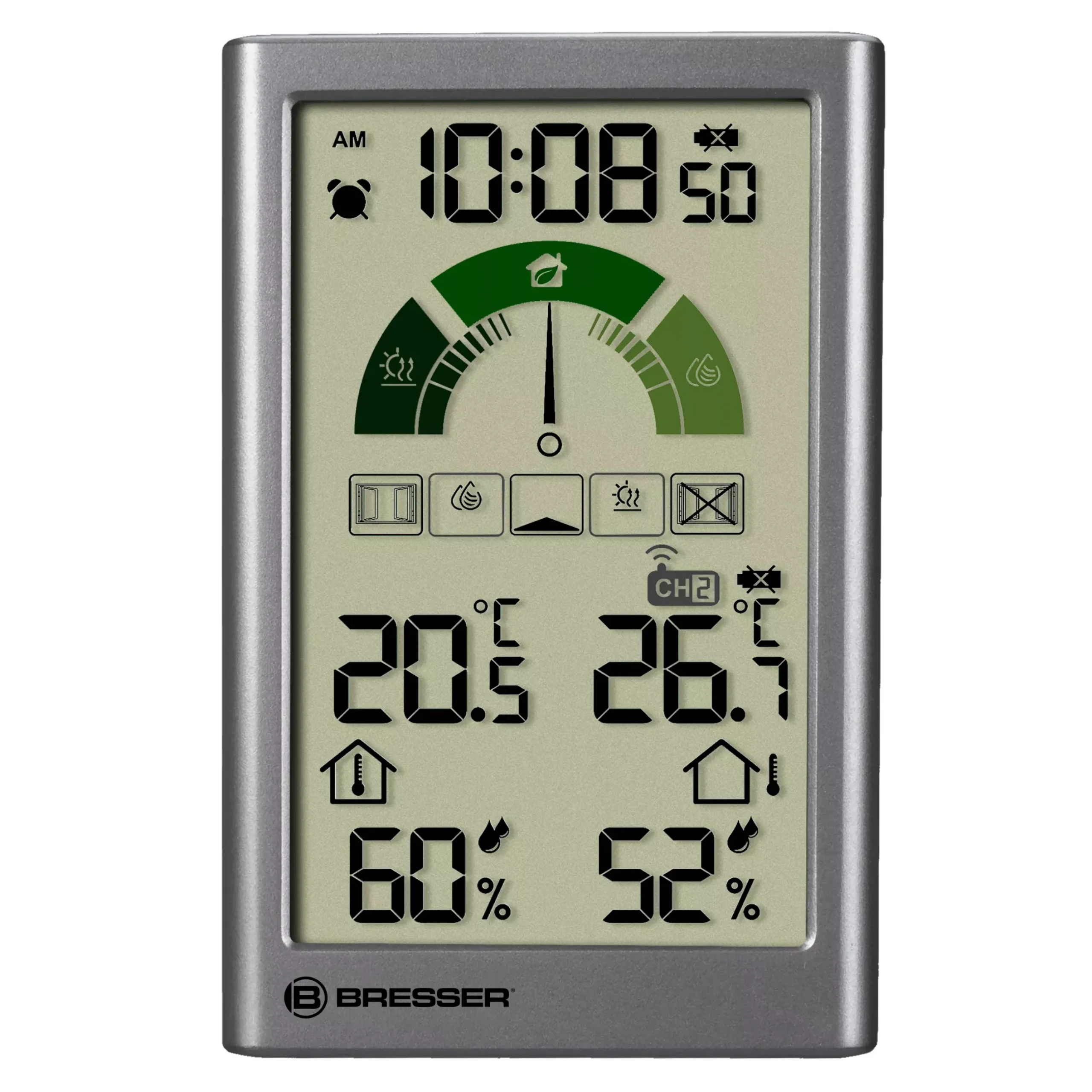Bresser Wetterstationen Mit Thermo-/Hygro-Außensensor|Raumklimamessgeräte>Thermo-Hygrometer mit Lüftungsempfehlung VentAir V