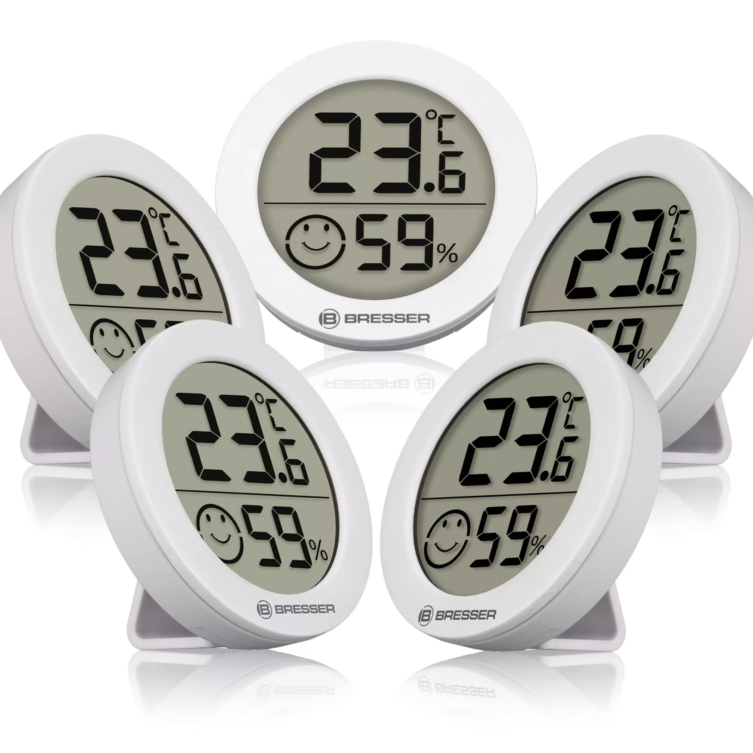 Bresser Raumklimamessgeräte|Innen-Thermometer>Thermo-Hygrometer Smile 5er-Set