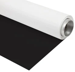 Bresser Vinylhintergründe>Vinyl Hintergrundrolle 1,35 x 4m Schwarz/Weiß