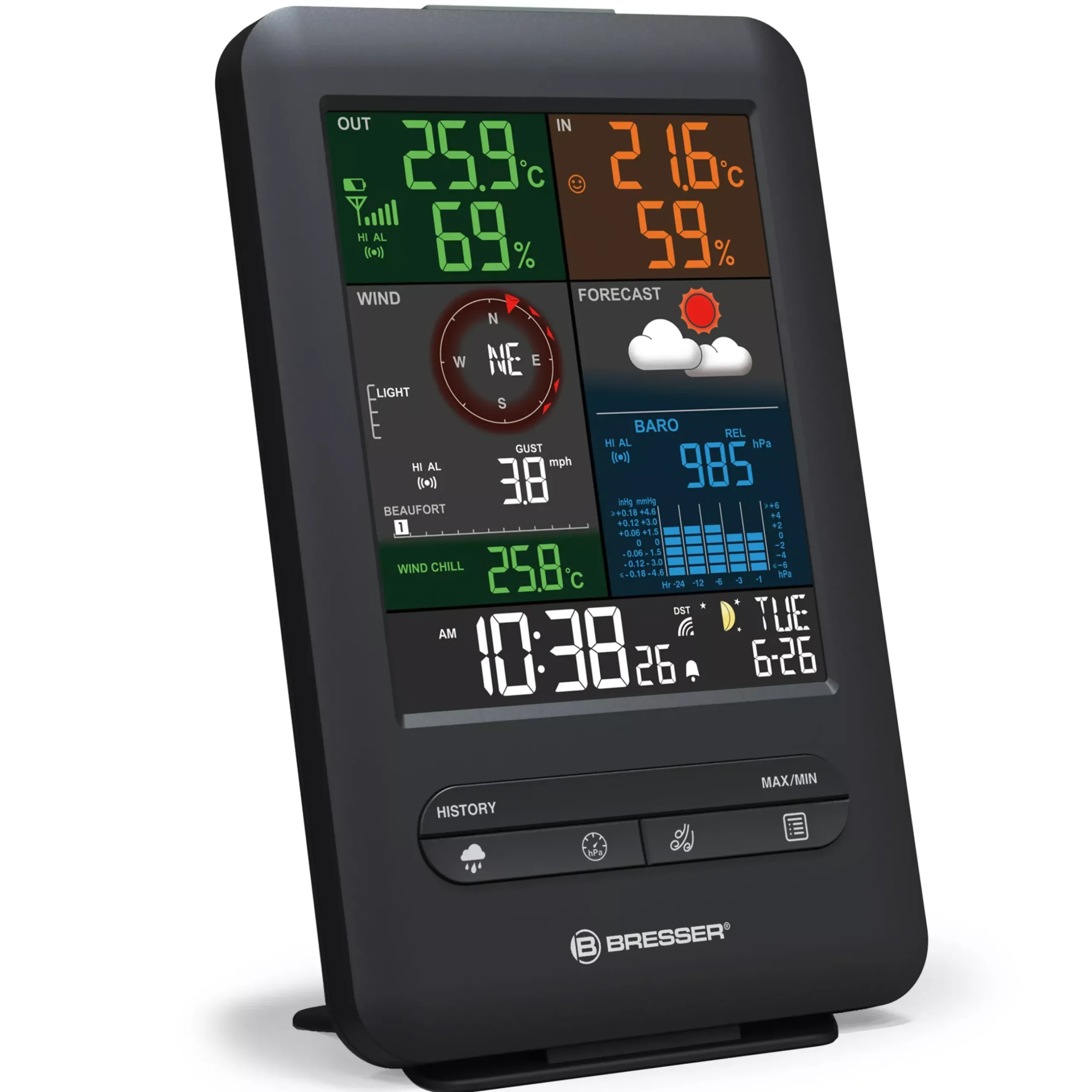 Bresser Wetterstationen Mit 5-In-1-Außensensor>Wetterstation 5-in-1 Beaufort mit Farbdisplay