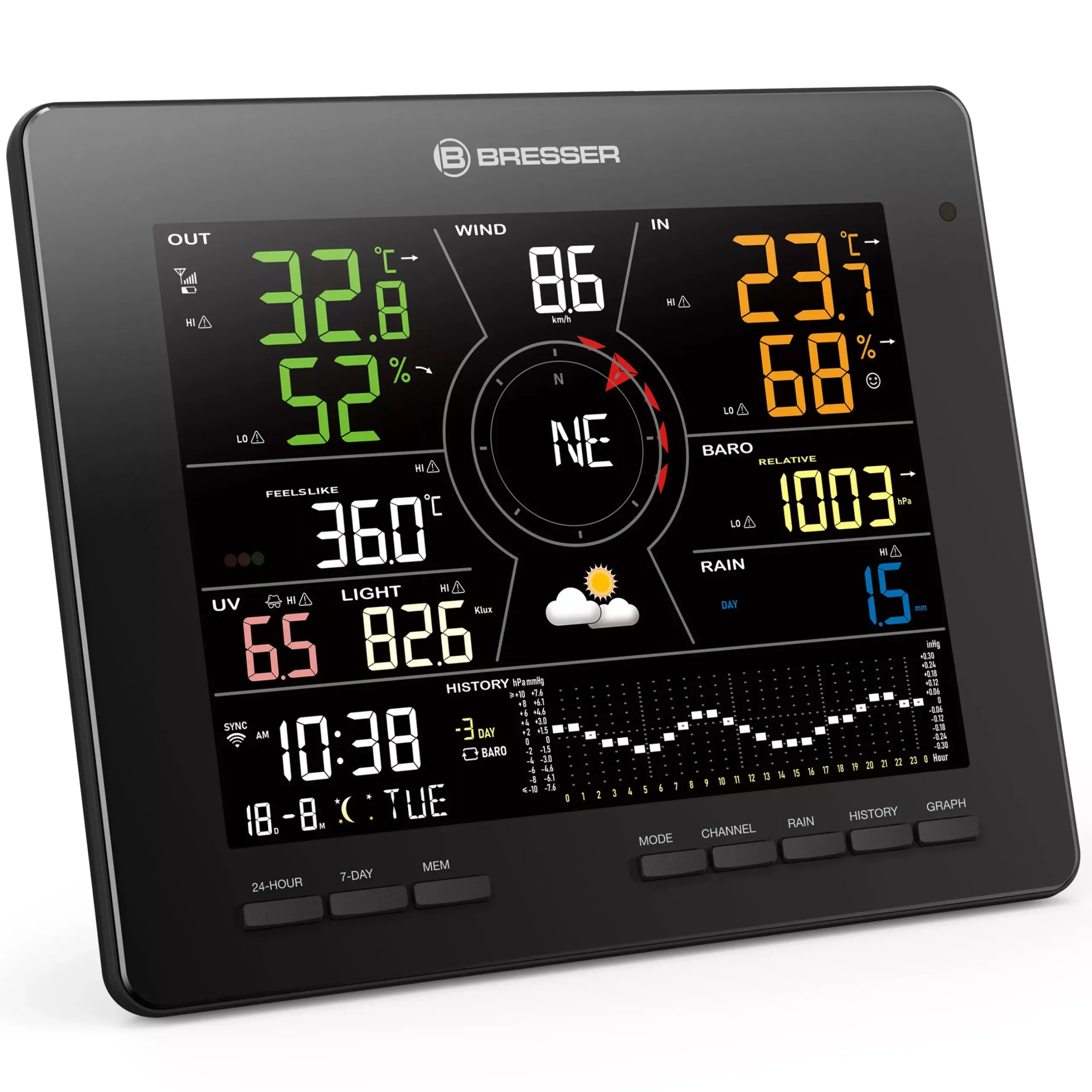 Bresser Raumklimamessgeräte|Wetterstationen Mit 7-In-1-Außensensor>WLAN 4CAST MD Funk-Wetterstation 7-in-1