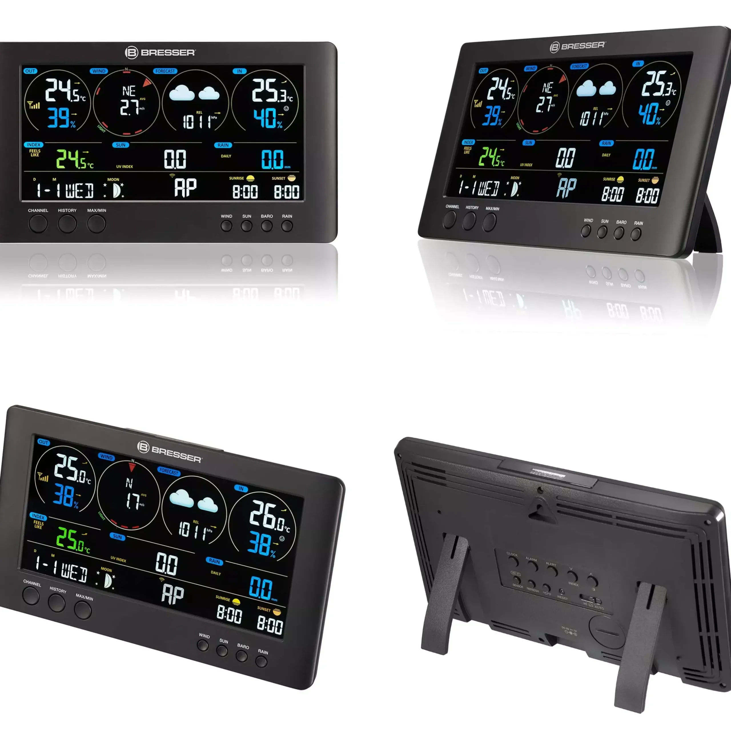 Bresser Wetterstationen Mit 7-In-1-Außensensor>WLAN ClearView Wetterstation mit 7-in-1-Profi-Sensor