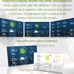 Bresser Wetterstationen Mit 7-In-1-Außensensor>WLAN HD TFT 7-in-1-Profi-Wetterstation mit verschiedenen Anzeige-Modi