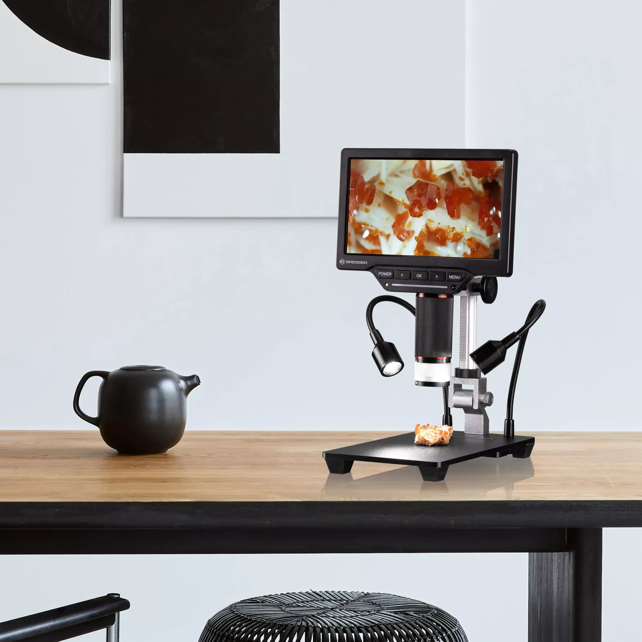 Bresser Auflichtmikroskope|Digitale Mikroskope>WLAN 1.080P Digital-Mikroskop 2L mit LCD-Bildschirm
