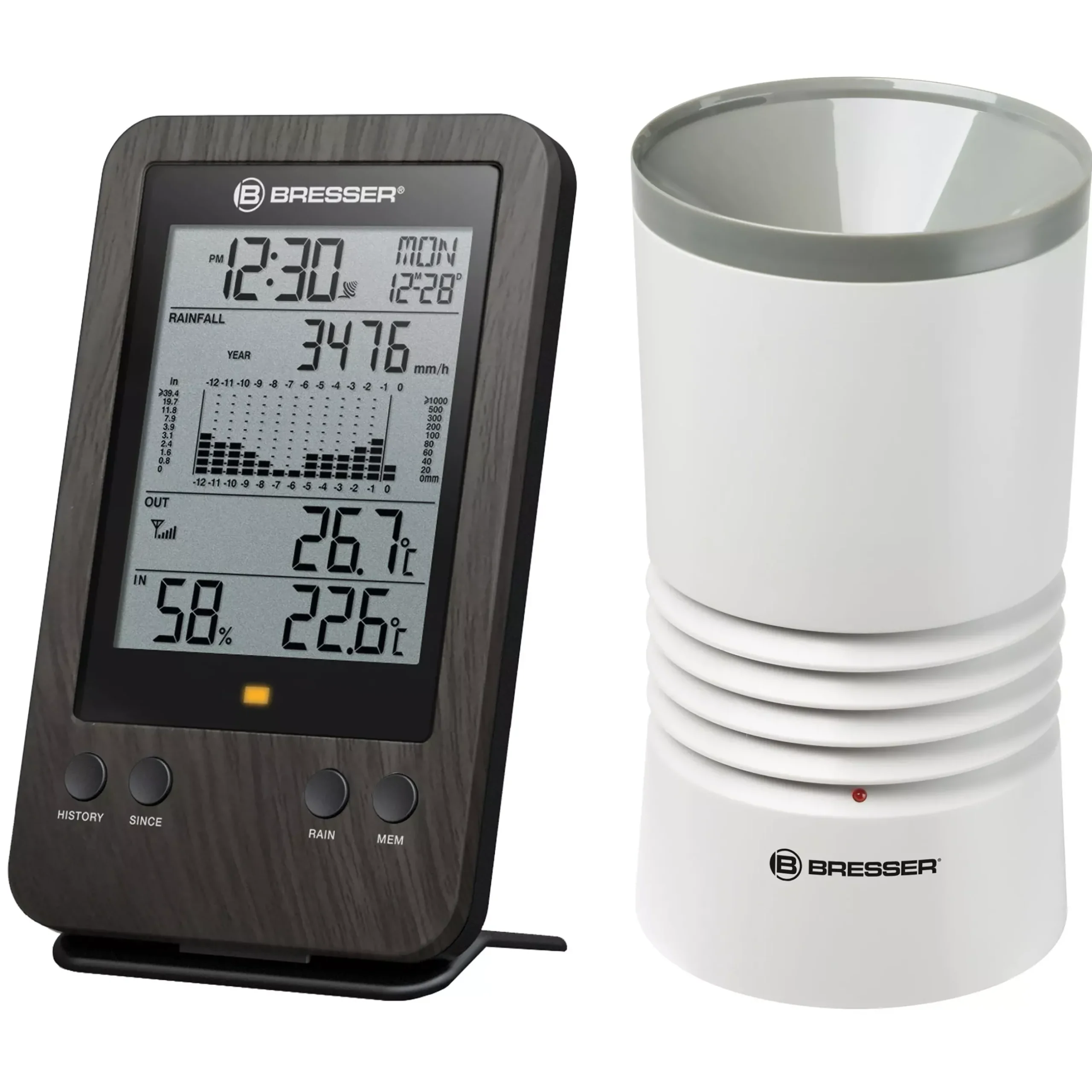 Bresser Wetterstationen Mit 3-In-1-Außensensor>WTW Profi-Regenmesser in Holzoptik