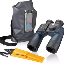 Bresser Dämmerungsfernglas|Marinefernglas>7x50 BinoSail Segler-Kompass-Fernglas