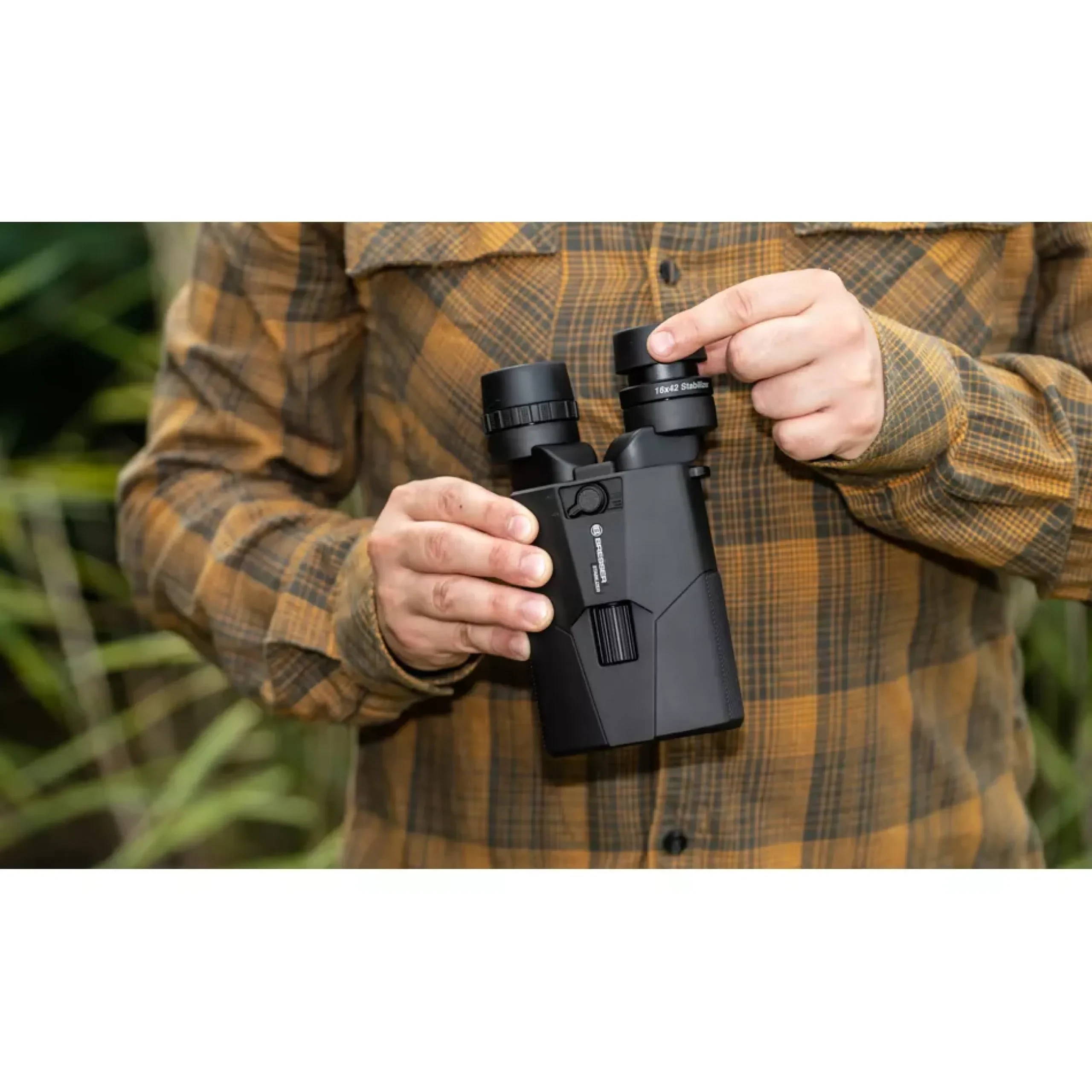 Bresser Astronomie-Fernglas|Fernglas Zur Vogelbeobachtung>16x42 STABILIZER OIS Fernglas mit Bildstabilisator