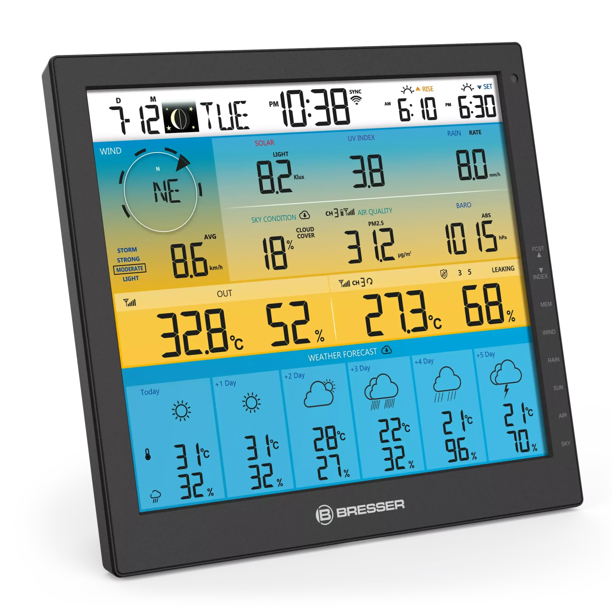 Bresser Zusätzliche Basisstationen>zusätzliche / Ersatz-Basisstation für 7003220 6-Tage 4CAST PRO SF WLAN-Wetterstation