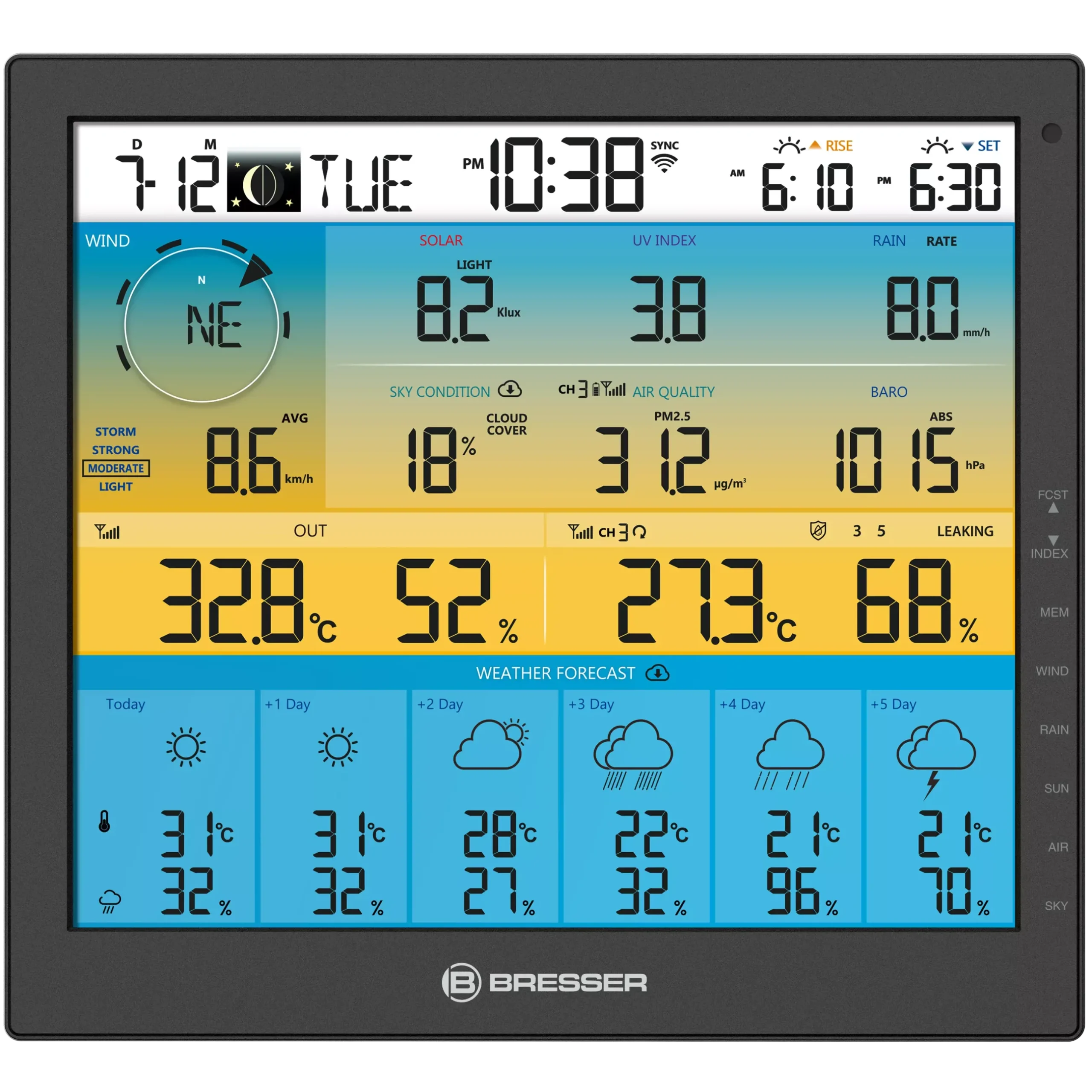 Bresser Zusätzliche Basisstationen>zusätzliche / Ersatz-Basisstation für 7003220 6-Tage 4CAST PRO SF WLAN-Wetterstation