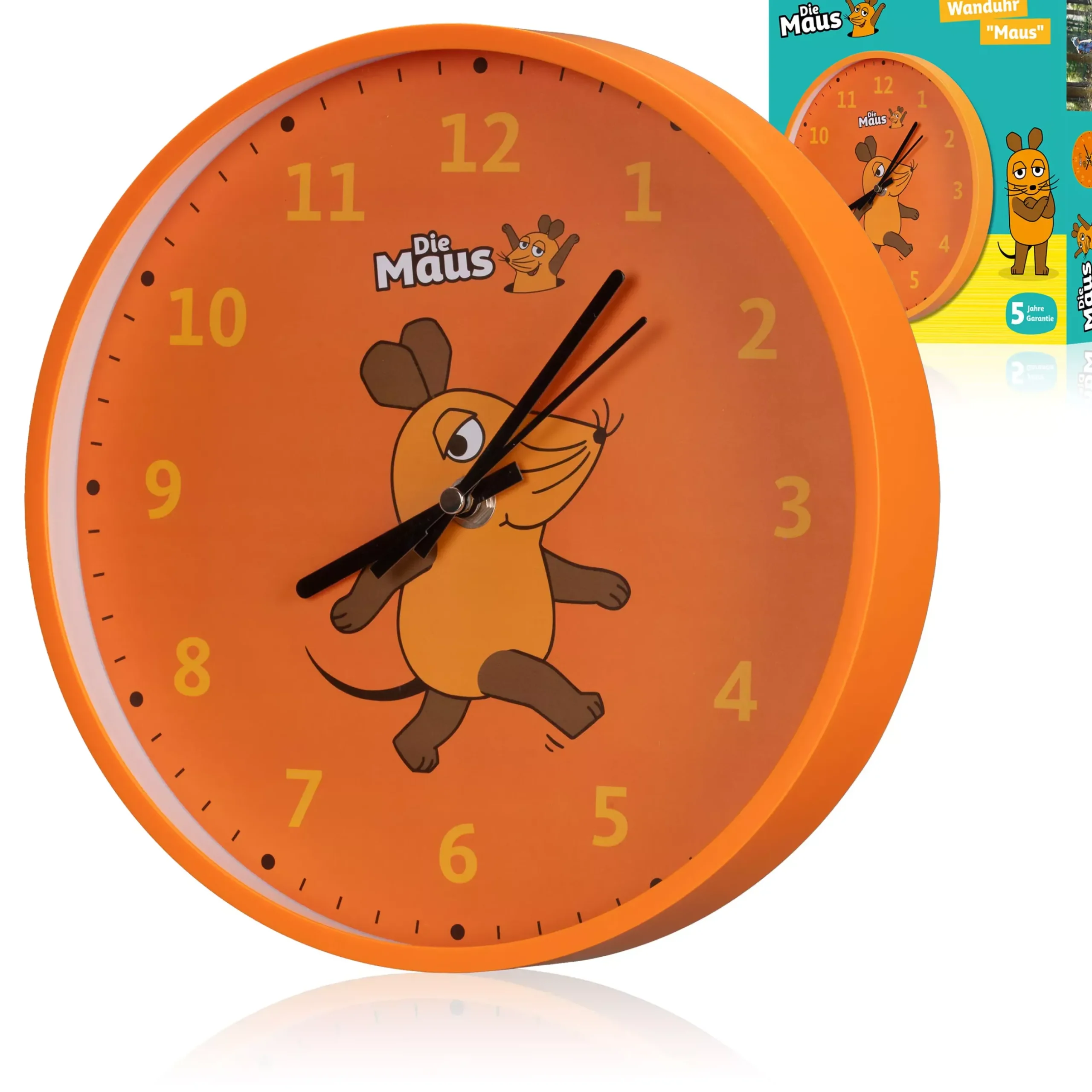 Bresser Diemaus|Wanduhren>DieMaus Kinderwanduhr