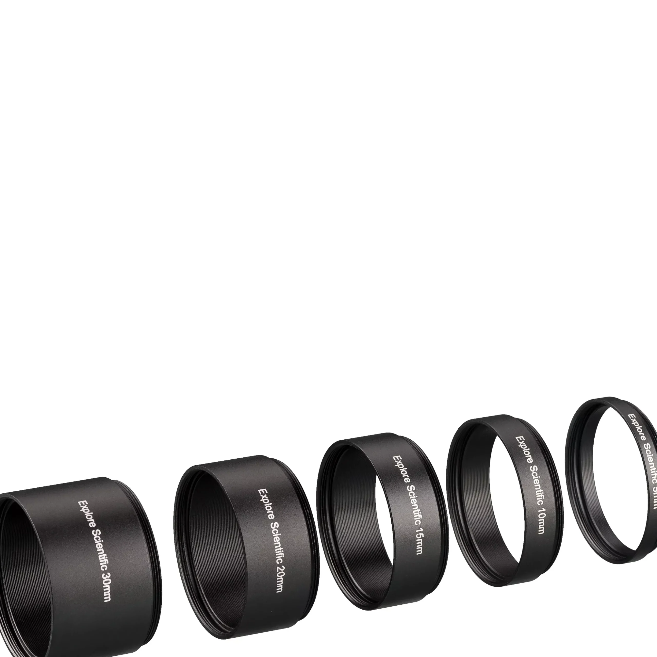 Bresser Korrektoren & Reducer|Adapter>EXPLORE SCIENTIFIC Verlängerungshülsenset M48x0.75 - 5-teilig (30, 20, 15, 10 und 5 mm)