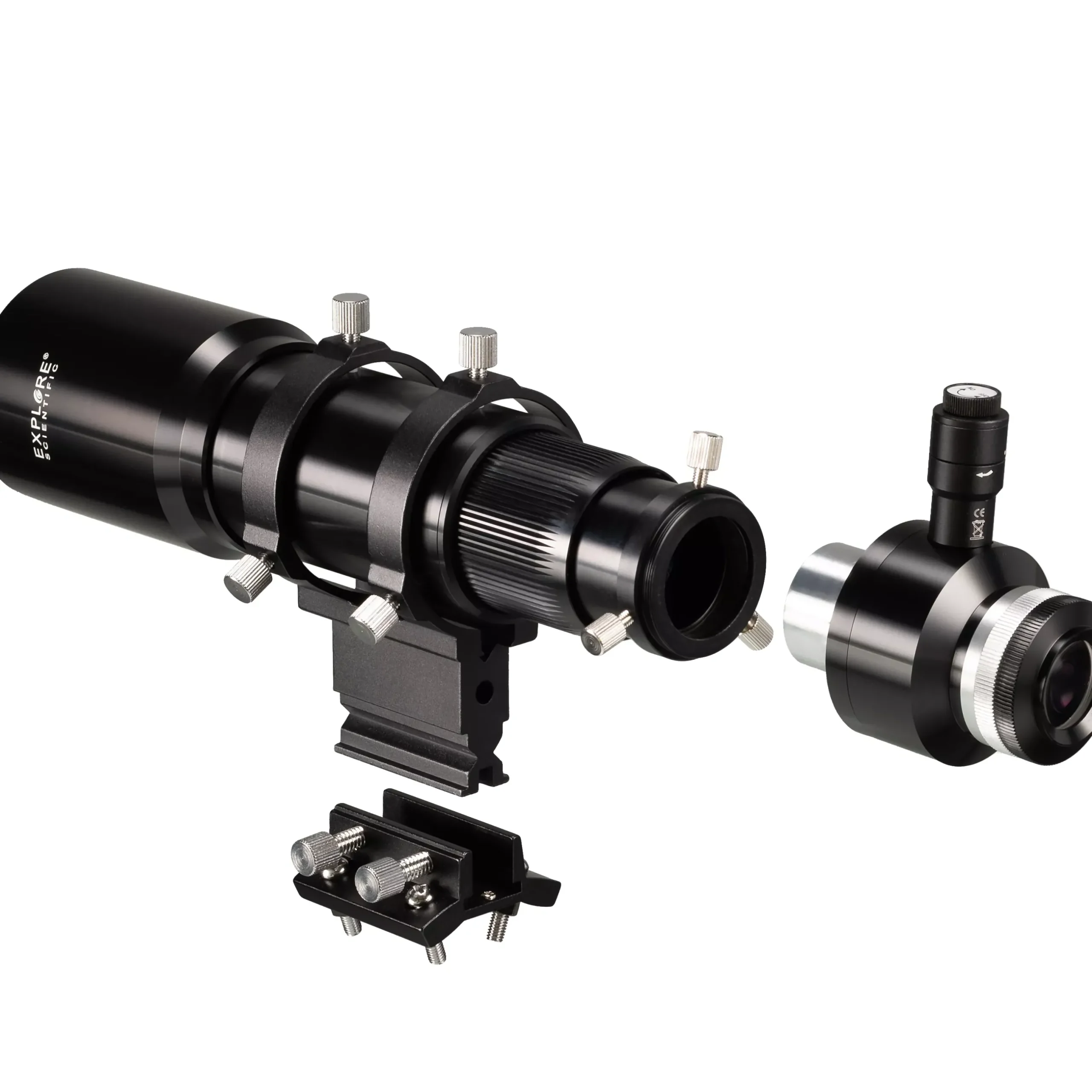 Bresser Sucherfernrohre>EXPLORE SCIENTIFIC 10x60 Sucher- und Leitfernrohr mit Helikalfokussierer, 1,25 Zoll- und T2-Anschluss