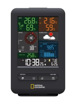 Bresser Wetterstationen Mit 5-In-1-Außensensor>NATIONAL GEOGRAPHIC Colour-Display-Funk-Wetterstation 5-in-1