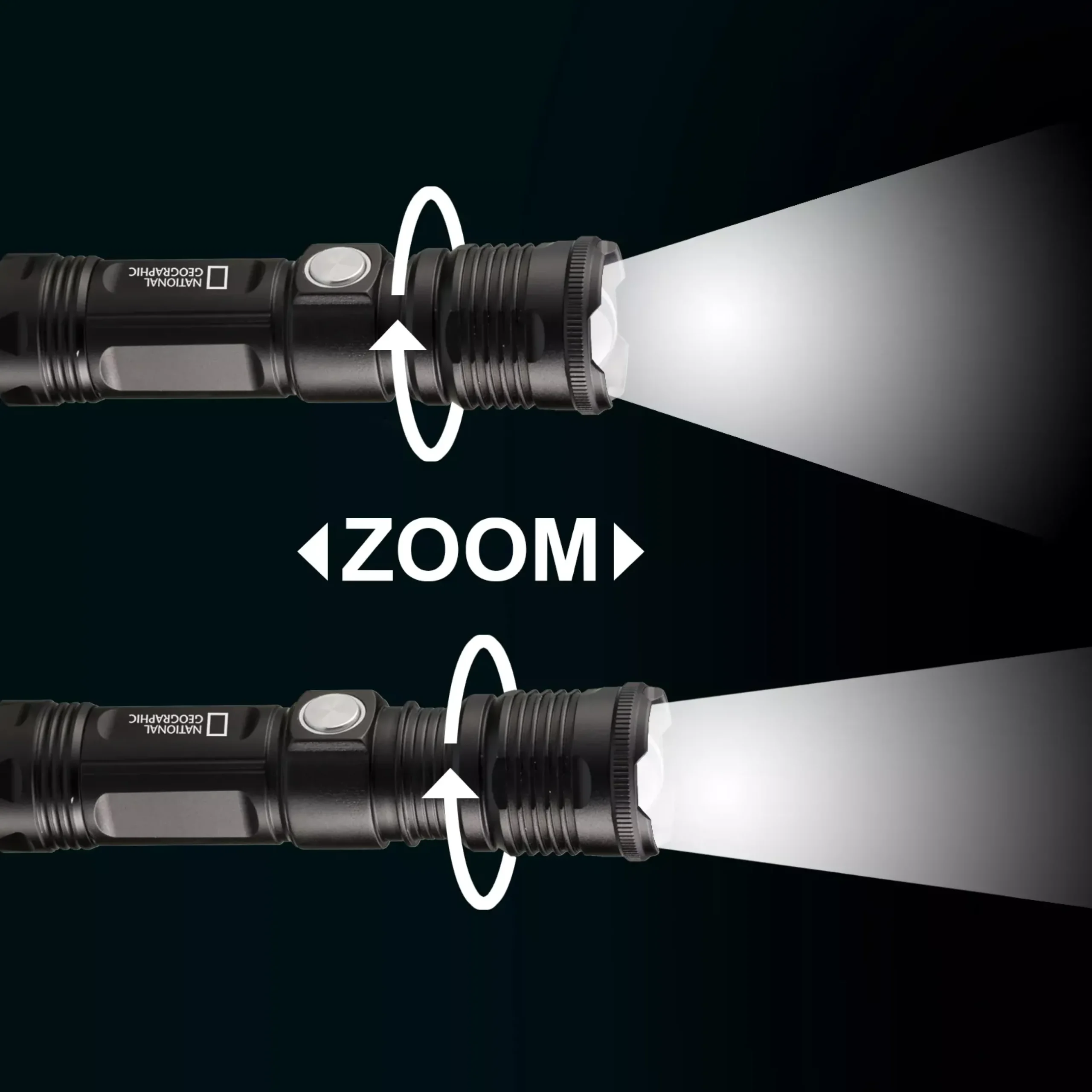 Bresser Taschenlampen|Lernen & Entdecken>NATIONAL GEOGRAPHIC ILUMINOS 1000 LED Zoom-Taschenlampe 1000 lm