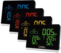 Bresser Wetterstationen Mit Thermo-/Hygro-Außensensor>NATIONAL GEOGRAPHIC Multi-Colour-Funkwetterstation mit wechselndem Farbdisplay