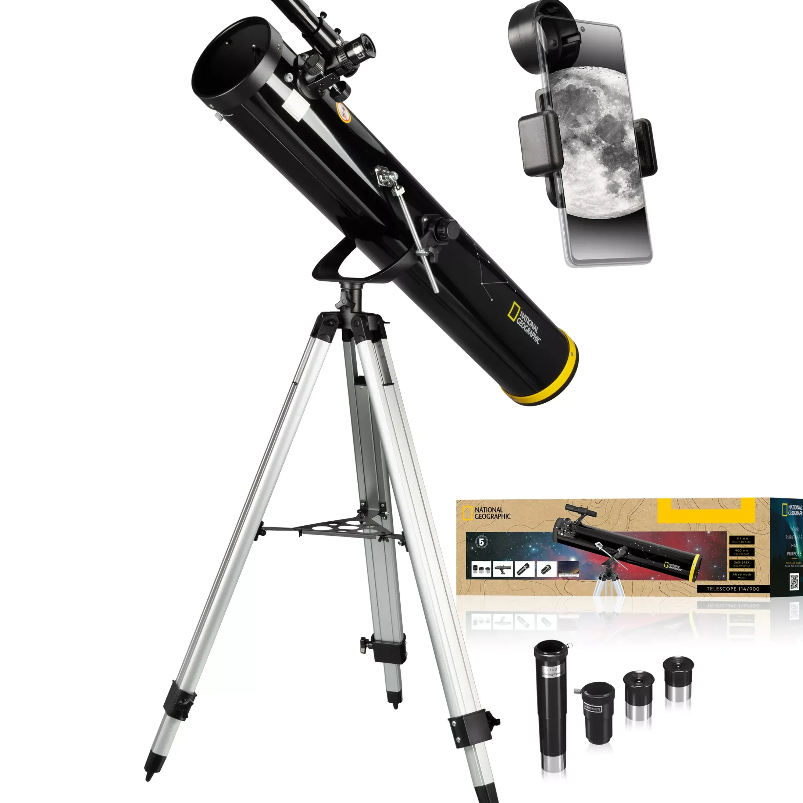 Kinder Bresser Kinderteleskop|Teleskope Für Deep-Sky>NATIONAL GEOGRAPHIC 114/900 Reflektor Teleskop AZ