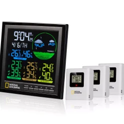 Bresser Wetterstationen Mit Thermo-/Hygro-Außensensor>NATIONAL GEOGRAPHIC VA Farb-Wetterstation 4 Messbereiche, schwarz