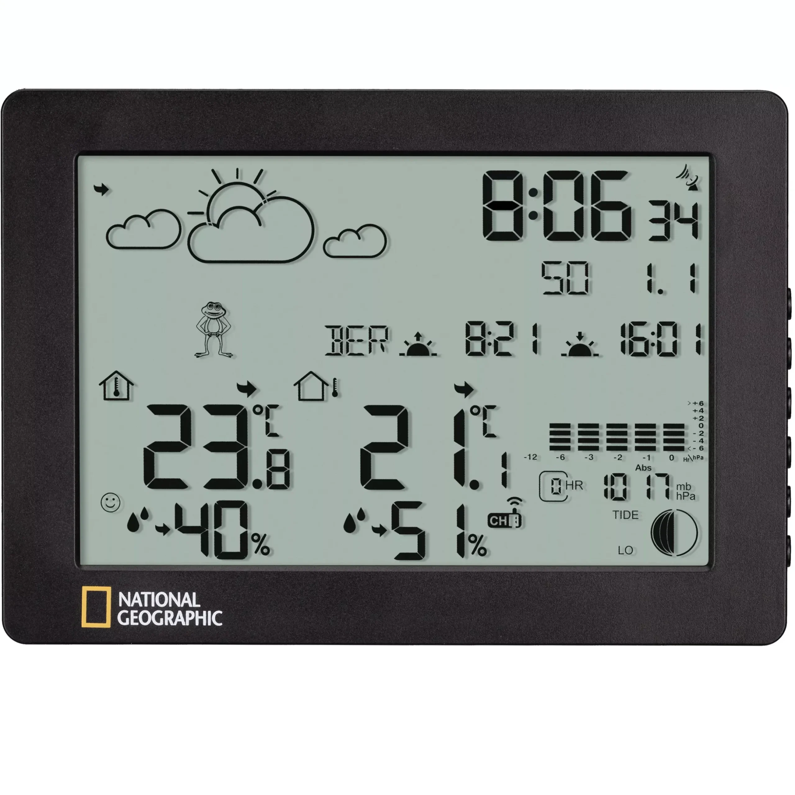 Bresser Wetterstationen Mit Thermo-/Hygro-Außensensor|Raumklimamessgeräte>NATIONAL GEOGRAPHIC Wetterstation BaroTemp HZ