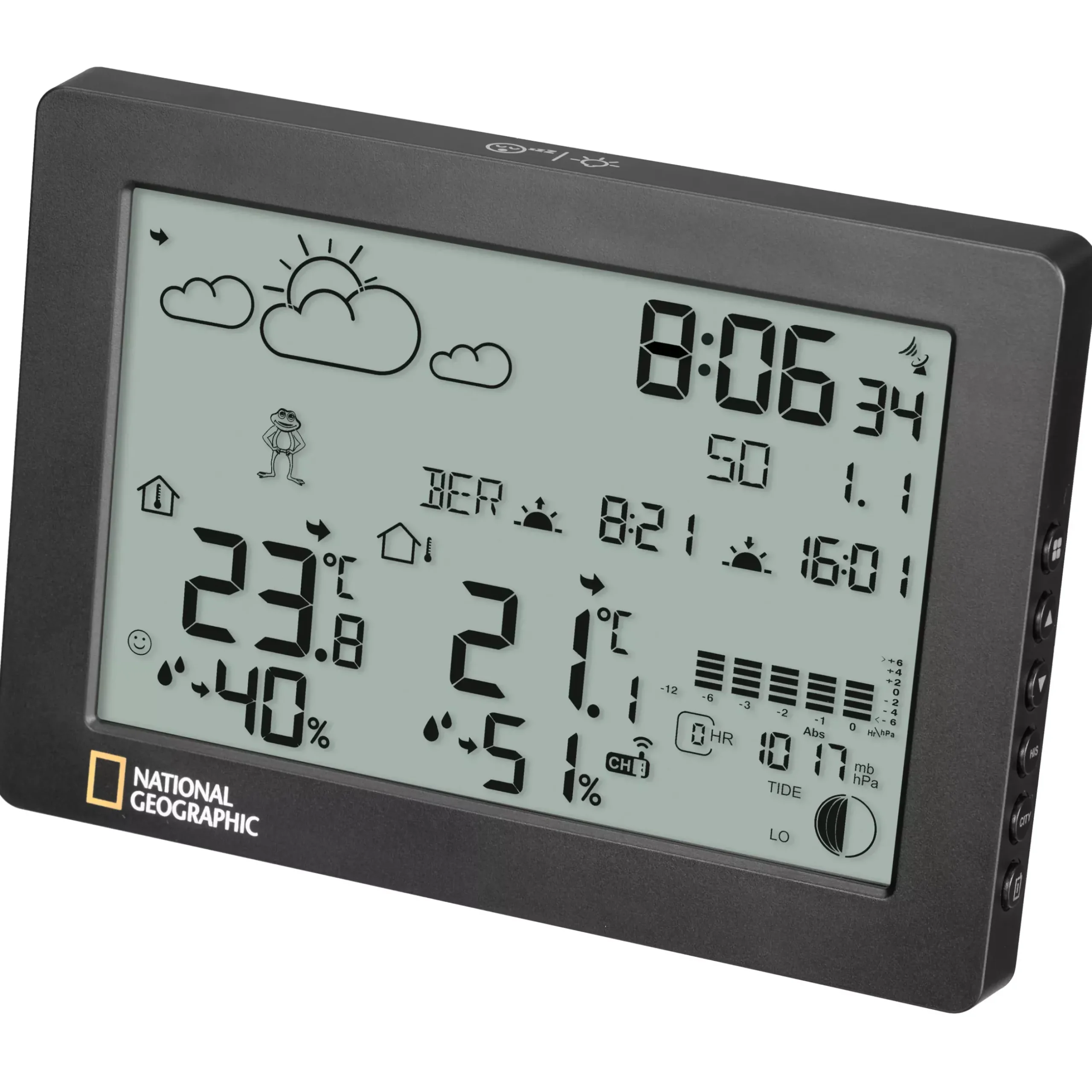Bresser Wetterstationen Mit Thermo-/Hygro-Außensensor|Raumklimamessgeräte>NATIONAL GEOGRAPHIC Wetterstation BaroTemp HZ